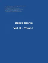 Vol. III - Tomo I (Opera Omnia del m° Stefano Gardenti) (Italian Edition)