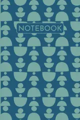 Notebook: Retro Style Blue Stamp Notebook Blank Lined