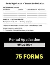 Rental Application Form Book: Tenant Screening Application Templates for Landlords, Property Managers, and Residential Rental Property Agreements baixar o livro de graça