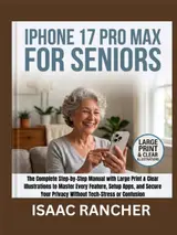 IPHONE 17 PRO MAX FOR SENIORS: The Complete Step-by-Step Manual with Large Print & Clear Illustrations to Master Every Feature, Setup Apps, and Secure ... or Confusion (I. Rancher Senior Tech Tool)