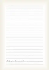 Calligraphy Practice Notebook - White Paper, 20 Lines, Double-Sided Printing, 101 Pages, Large Size