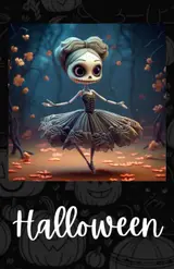 Halloween Journal: Gorgeous dancing skeleton themed book for lovers of the spooky season