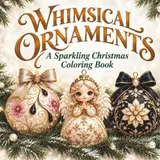 Whimsical Ornaments: A Sparkling Christmas Coloring Book 50 Cute and Cozy Holiday Decorations to Color and Cut Out - Festive Designs with Santa, Angels and Animals to Decorate and Relax